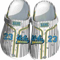 Personalized UCLA Bruins Pinstripe Pattern Crocs