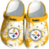 Pittsburgh Steelers Splatter Graphics Crocs