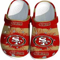 Personalized San Francisco 49ers Splatter Background Crocs