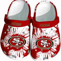 Customized San Francisco 49ers Splash Motif Background Crocs