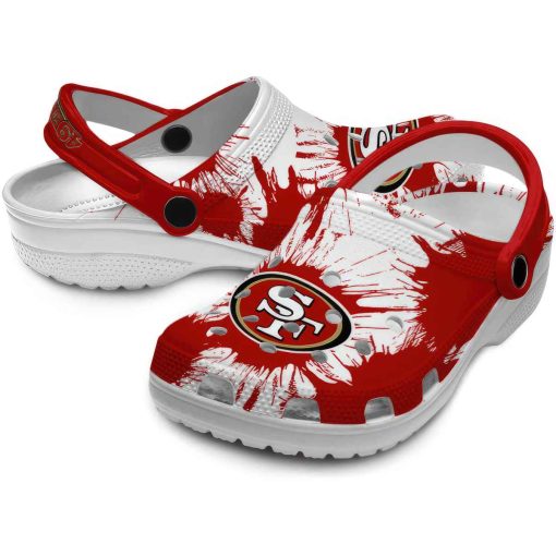 San Francisco 49ers Splatter Graphics Crocs