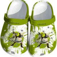 Shrek Splatter Graphics Crocs