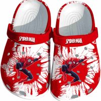 Spiderman Splatter Graphics Crocs