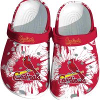St. Louis Cardinals Splatter Graphics Crocs