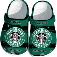 Starbucks Paint Splatter Graphics Crocs