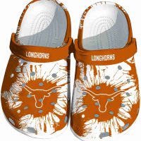 Texas Longhorns Splatter Graphics Crocs