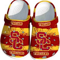 USC Trojans Paint Splatter Graphics Crocs