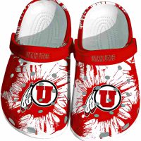 Utah Utes Splatter Graphics Crocs