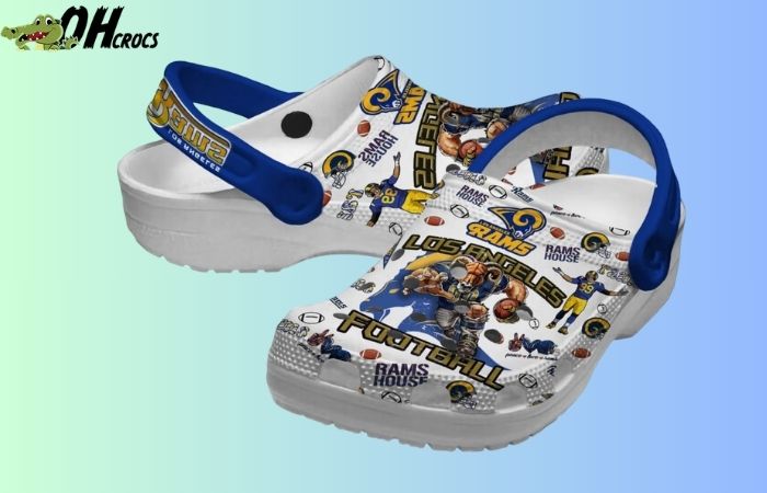 Iconic LA Rams Crocs shoes