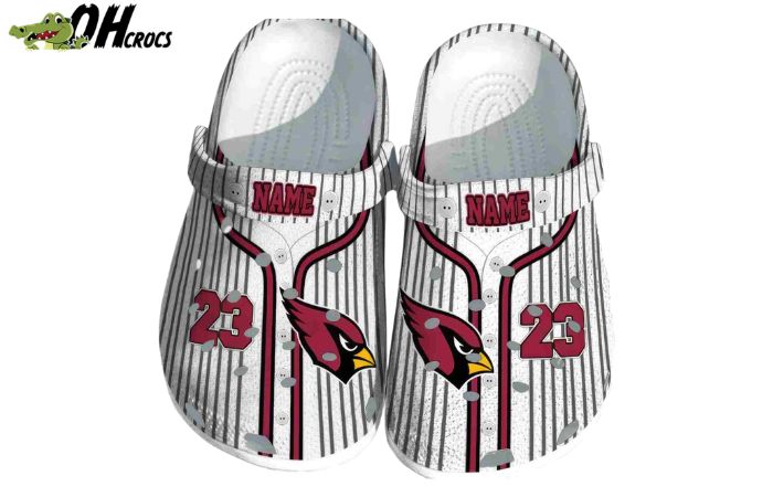 Arizona Cardinals Red White Design Love Clogs Crocs
